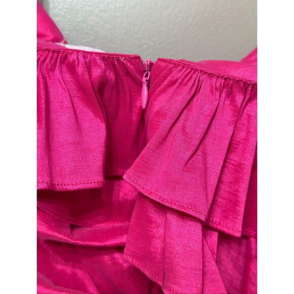 NWOT Lovers and Friends Nikolina Ruched Fuschia Mini Dress Women's Small - Picture 11 of 11